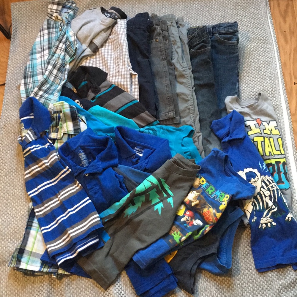 19 piece of T6-T7 shorts, Jean pants, shirts, polo